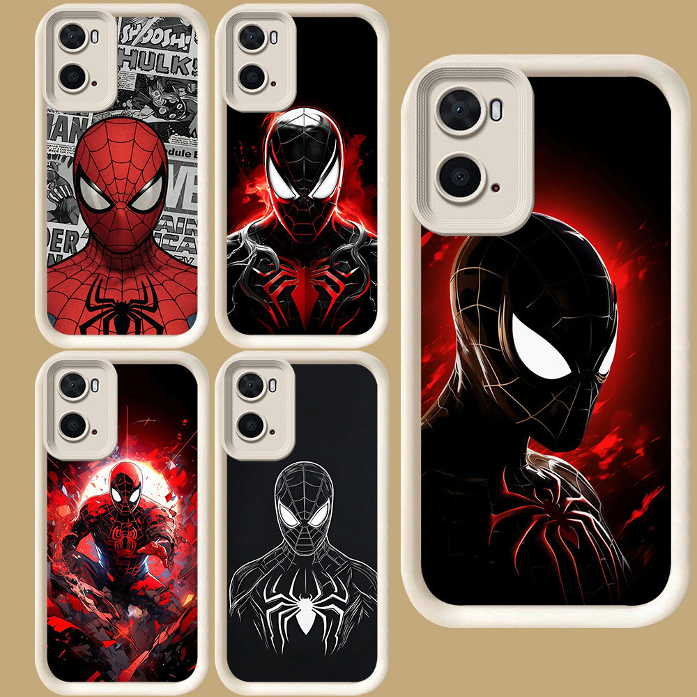 R28 เคส Spider-man สําหรับ OPPO A57s A36 A77 A77s A96 A57e A57 A76 สีขาว