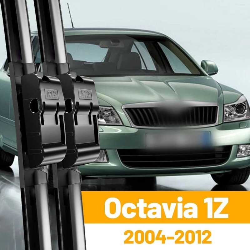 LHD ใบปัดน้ําฝนด้านหน้าสําหรับ Skoda Octavia 1Z A5 2004 - 2013 กระจกกระจกทําความสะอาดหน้าต่างแปรงฝน 