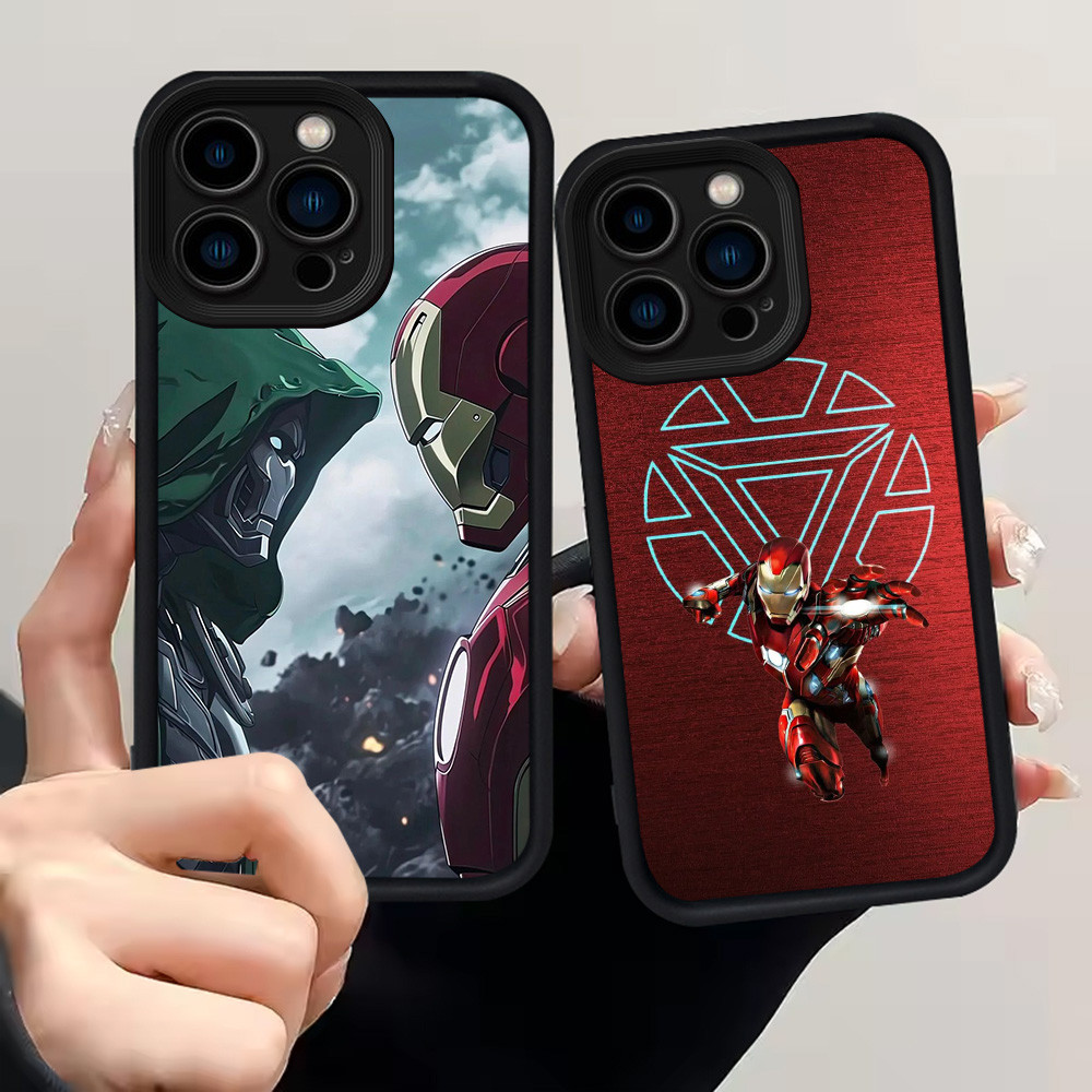 H16 เคสไอรอนแมนสําหรับ iPhone 15 X XS 16 XR Plus Pro Max