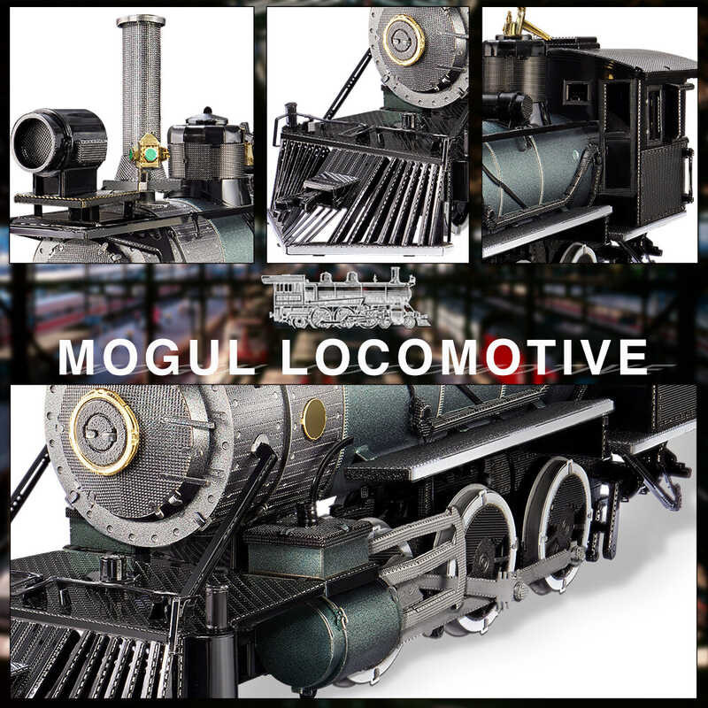 Piececool 3D Puzzles Metal Mogul Locomotive Assembly Car Model Kit Building Toy Decoration