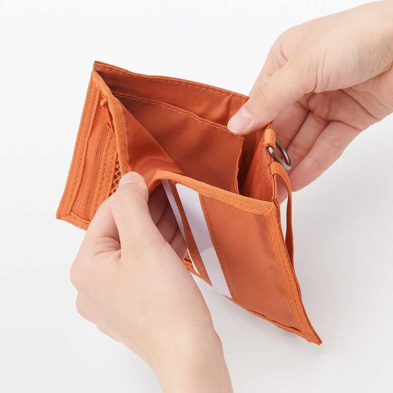 มูจิ กระเป๋าสตางค์ - MUJI Polyester Travel Wallet (Approx 11 X 9.5 Cm)