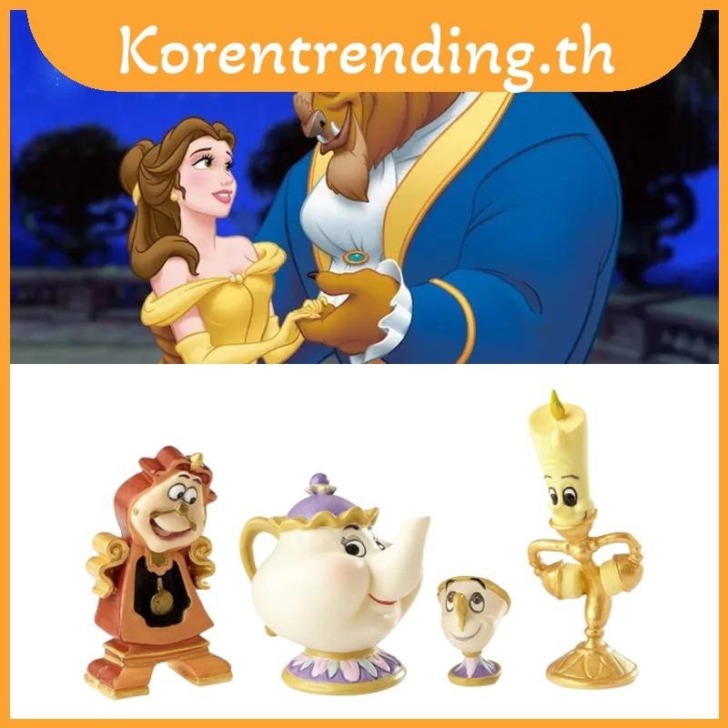 And Beauty The Beast Handcrafted เรซิ่นหุ่นชุด Cogsworth นาง Potts, Chip Lumire,