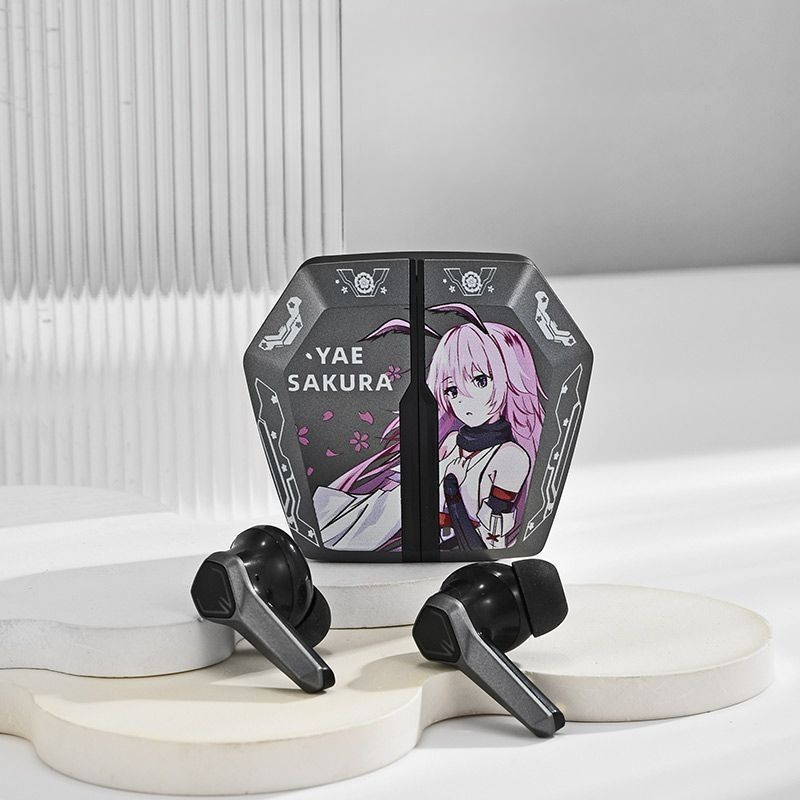 ของขวัญฟรีHonkai Impact 3 Yae Sakura บลูทูธ 5.3 หูฟัง Soundline Bronya Kiana Elysia TWS ไฮไฟคุณภาพเ