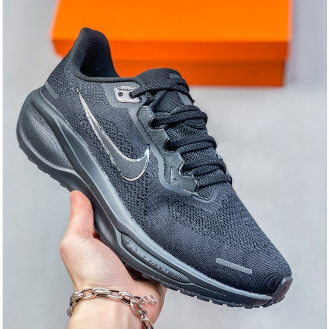 Nike Air Zoom Pegasus 41 รองเท้าผ้าใบผู้หญิงรองเท้าวิ่งสีดำล้วน