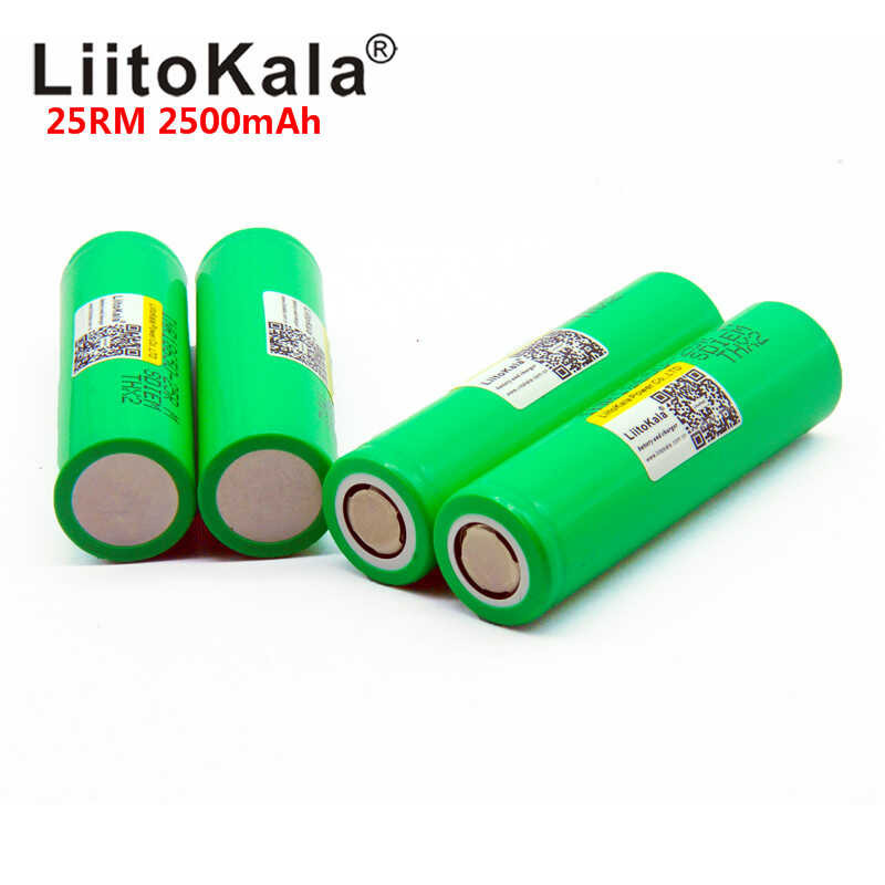Liitokala 4D8 18650 2500Mah Inr1865025r 20A ปล่อยแบตเตอรี่ลิเธียมแบตเ