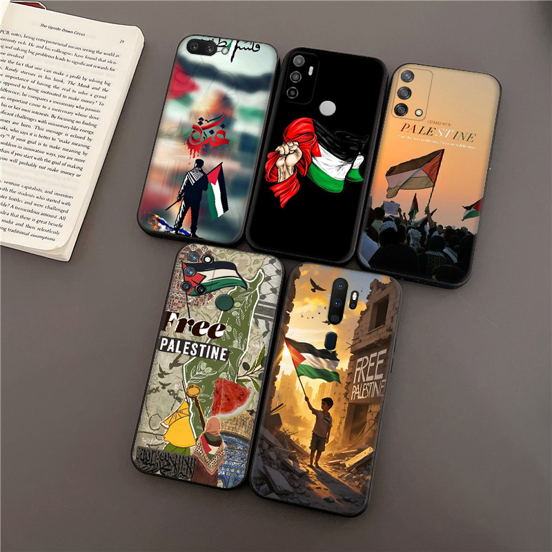 เคสโทรศัพท์ OPPO A32 A18 A52 A72 A92 A92S A93 A94 A95 A96 A78 A58 A98 F23 ฟรีปลอกป้องกันPalestine