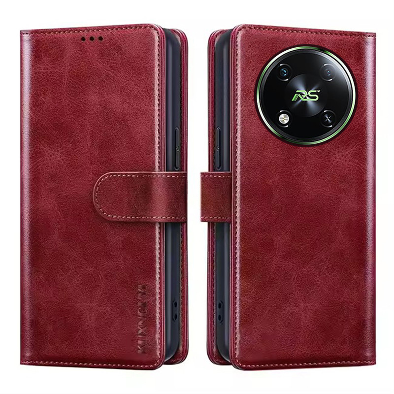 กระเป๋าสตางค์เคสโทรศัพท์สําหรับItel RS4 S666LNพร้อมผู้ถือบัตรแม่เหล็กหนังพลิกขาตั้งป้องกันฝาครอบกันกระแทกItel RS4 S666LN
