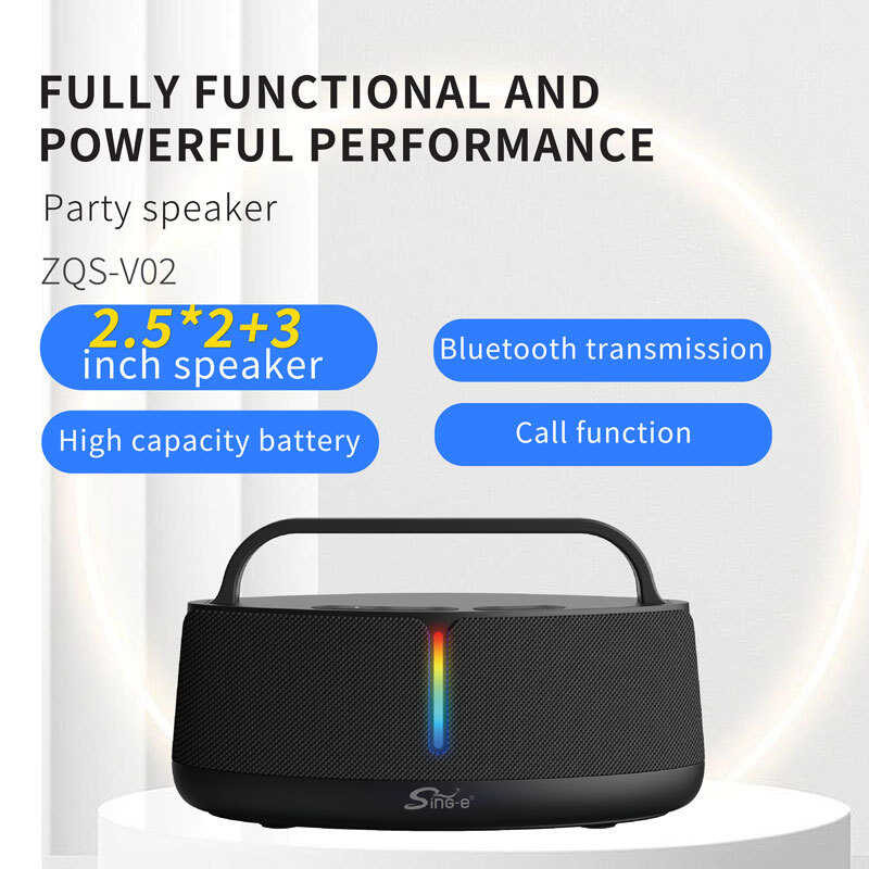 ZQS-V02 ลําโพงสไตล์ใหม่ลําโพงบลูทูธแบบพกพา K เพลงห้องนั่งเล่นเซอร์ราวด์ซับวูฟเฟอร์ Super ในครัวเรือน