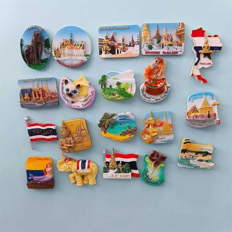 LY Thailand Tourism Refrigerator Stickers Thailand Phuket Koh Samui Souvenirs Fridge Magnet Magneti