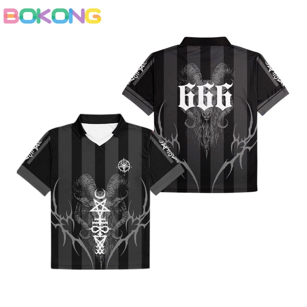Tshirt sublime Jersey เสื้อยืด SATANIC 666 แขนสั้น Milano วัสดุ BO KONG Store