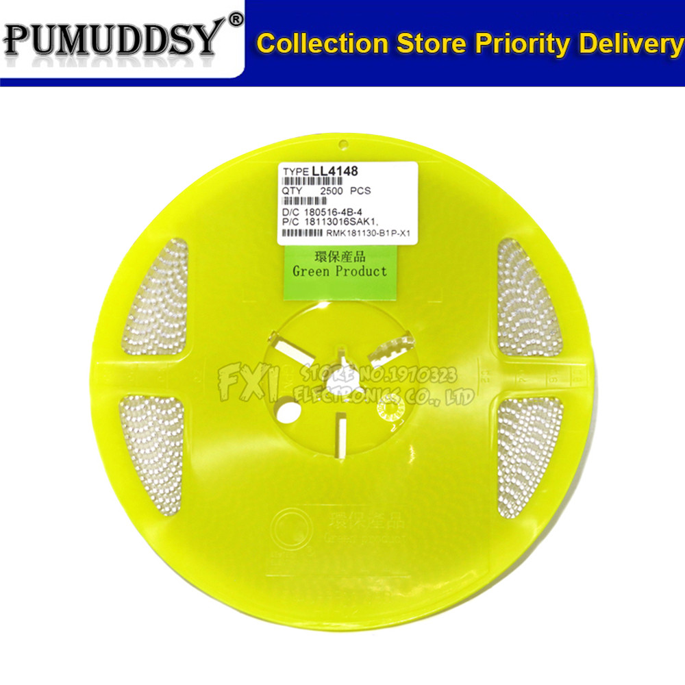 2500PCS LL4148 LL-34 SMD 1N4148 IN4148 การสลับความเร็วสูงใหม่