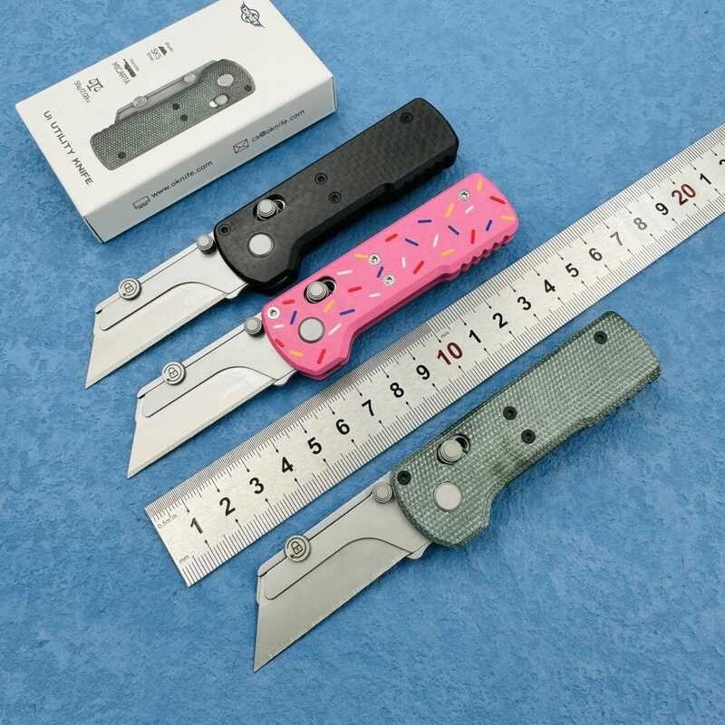 OKNIFE U1 Folding Utility Knife G10 Handle Outdoor Camping Cutter Pocket Wallpaper Industrial Grade