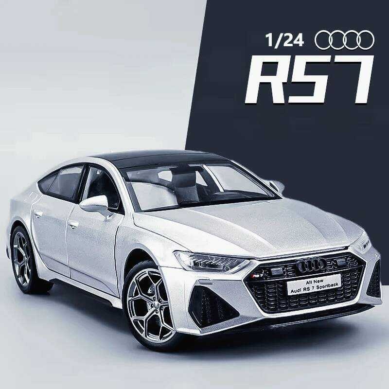 1:24 Audi Rs7 Sportback Alloy Car Model Toy Simulation Metal Sound Light Models Decorations Kids Ad