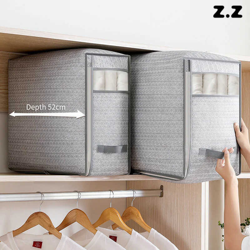 Large Waterproof Closet Wardrobe Organizer Quilt Clothes Capacity Blanket Storage Bag