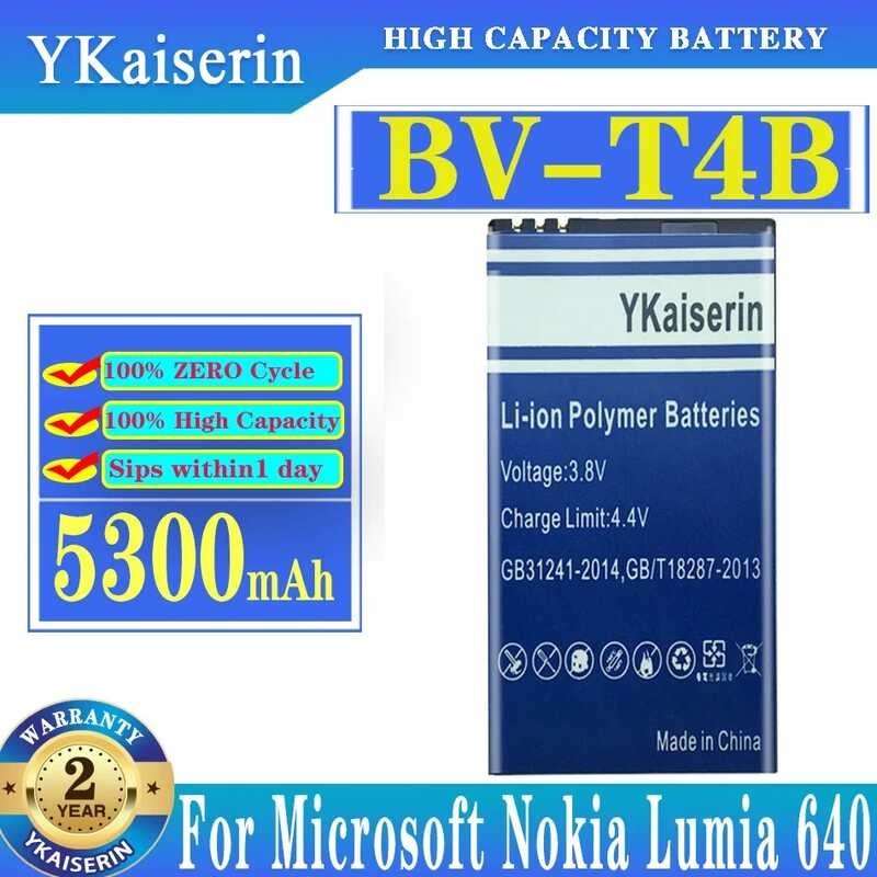 Ykaiserin BV-T4B 5300mAhแบตเตอรี่ เหมาะสำหรับ Microsoft Nokia Lumia 640 XL RM-1096 RM-1062 RM-1063