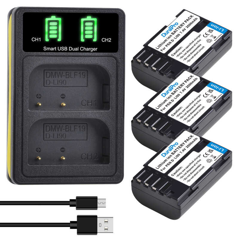 DuraPro 7 2600mAh D-Li90 D Li90 DLi90 แบตเตอรี่ + PENTAX K-7 K-5 645D K01 K-3 II อุป