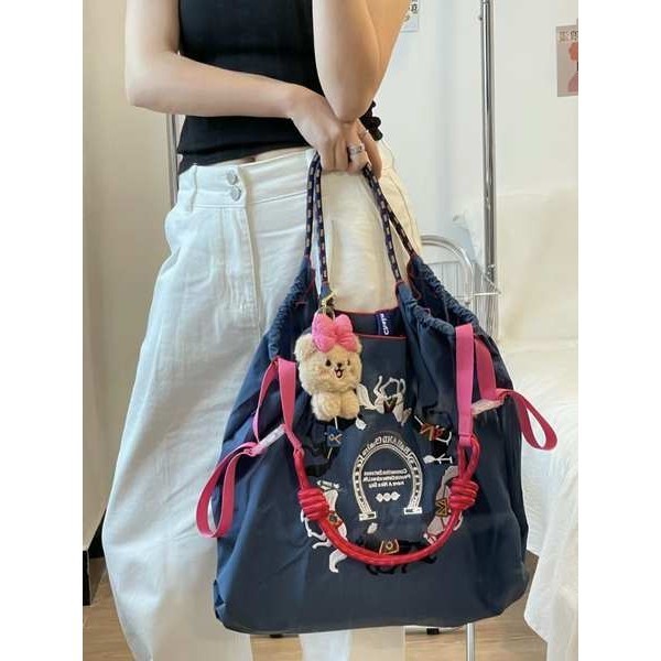 กระเป๋าคสอ กระเป๋าผ้า ball and chain bag 【ของแท้อย่างเป็นทางการ】Japan Ball Chain Eco-Friendly Bag,
