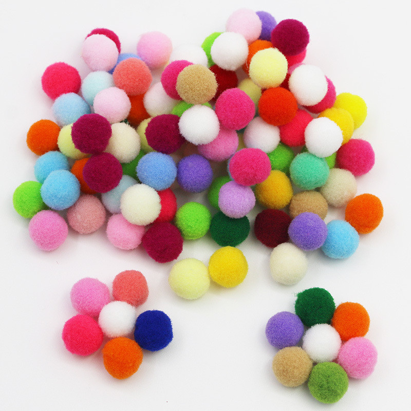 100 ชิ้น/แพ็ค 15 มม.กว้างยืดหยุ่นสูง Plush Ball สี Handmade Creative เครื่องประดับเสื้อผ้าวันหยุด Props ตกแต่งคริสต์มาสหัตถกรรมอุปกรณ์เสริม