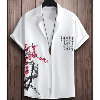เสื้อเชิ้ตลําลองลายดอกไม้แฟชั่นสไตล์ฮาวายฤดูร้อนเสื้อเชิ้ตพิมพ์ลาย 3 มิติแขนสั้น ไม่จํากัดเพศ เรียบง่ายและอเนกประสงค์ ผ้าใส่สบาย