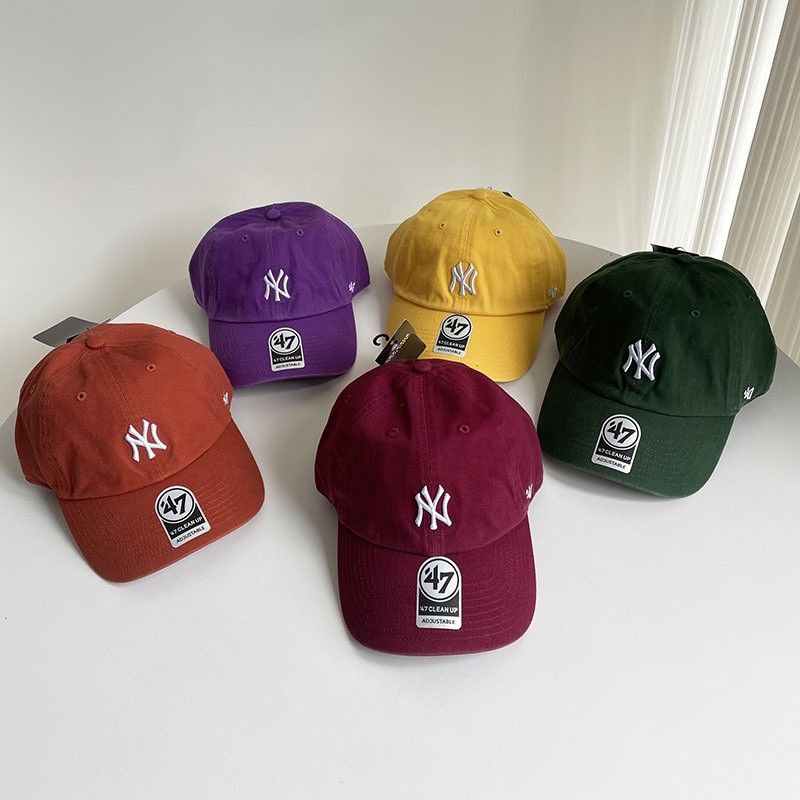 47brand ใหม่ หมวกเบสบอล ปักลาย NY LA สําหรับผู้ชาย ผู้หญิง เหมาะกับการพกพาเดินทาง เล่นกีฬากลางแจ้ง