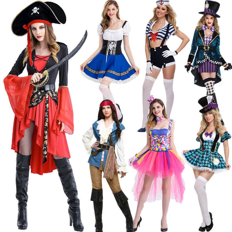 Princess ชุดสำหรับสตรี Pirates Of The Caribbean คอสเพลย์ชุด Oktoberfest ช