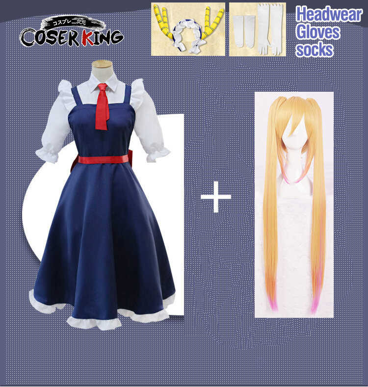 COSER [Lxyh- King] Miss Kobayashi's Dragon Maid Toru Cosplay Costume เครื่องแต่งกาย