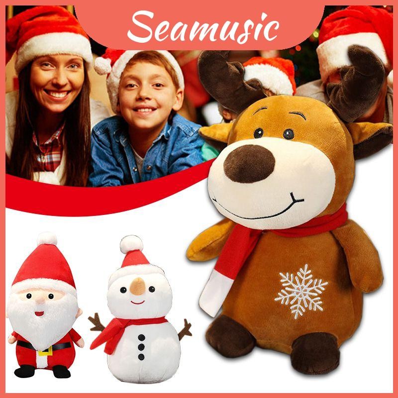 ตุ๊กตาคริสต์มาส Snuggly Santa Elk Snowman Doll เหมาะสําหรับเด็กและเทศกาลเชียร์