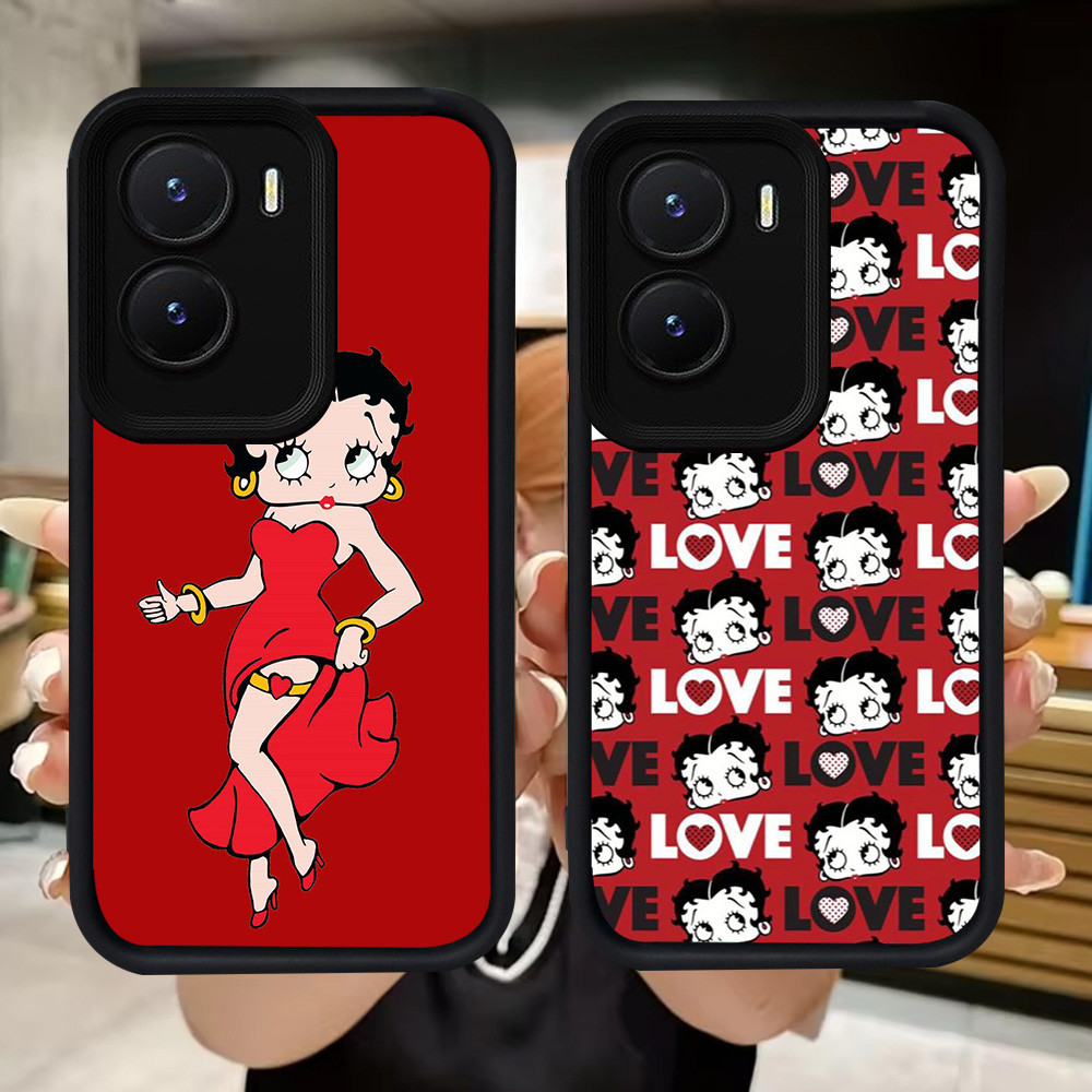 Q38 Betty Girl Boop soft Casing สําหรับ VIVO Y35 IQOO Z9X Y01 Y01A Y55 Y75 Y56 Y15a Y16 Z9 Y15s Y22s