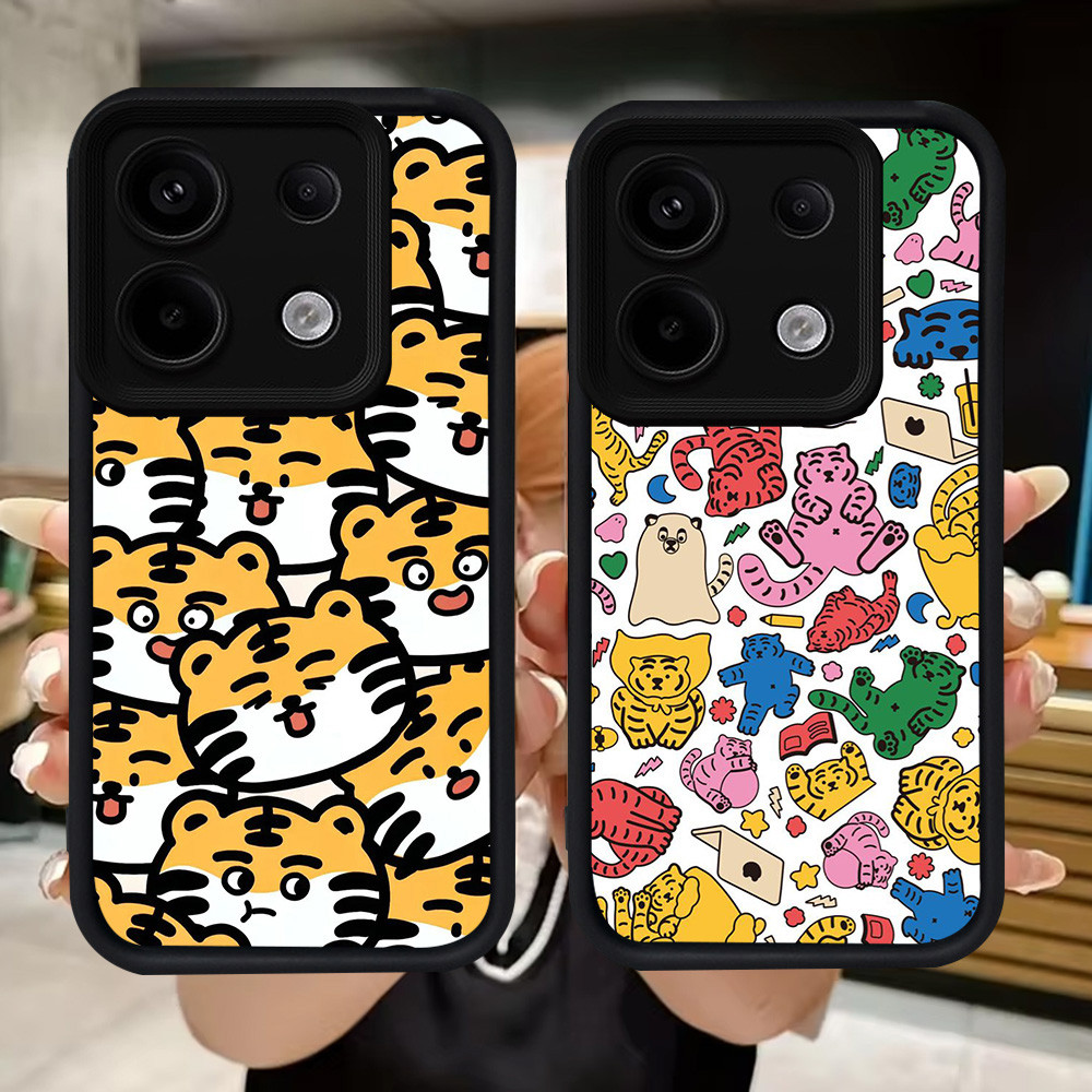 Q57 Tiger soft Casing สําหรับ Xiaomi Redmi 15C POCO M7 X6 13T 13C หมายเหตุ 13 M6 Neo Pro Plus 5G
