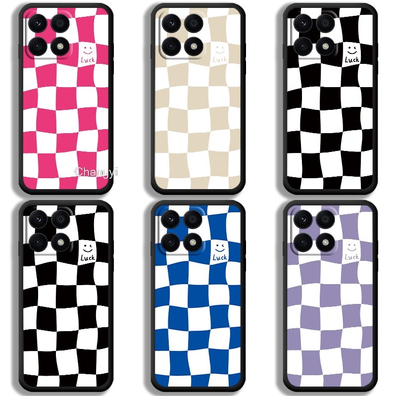 Creative สีดําสีขาวกระดานหมากรุกกันกระแทกสําหรับ Honor X8A 4G