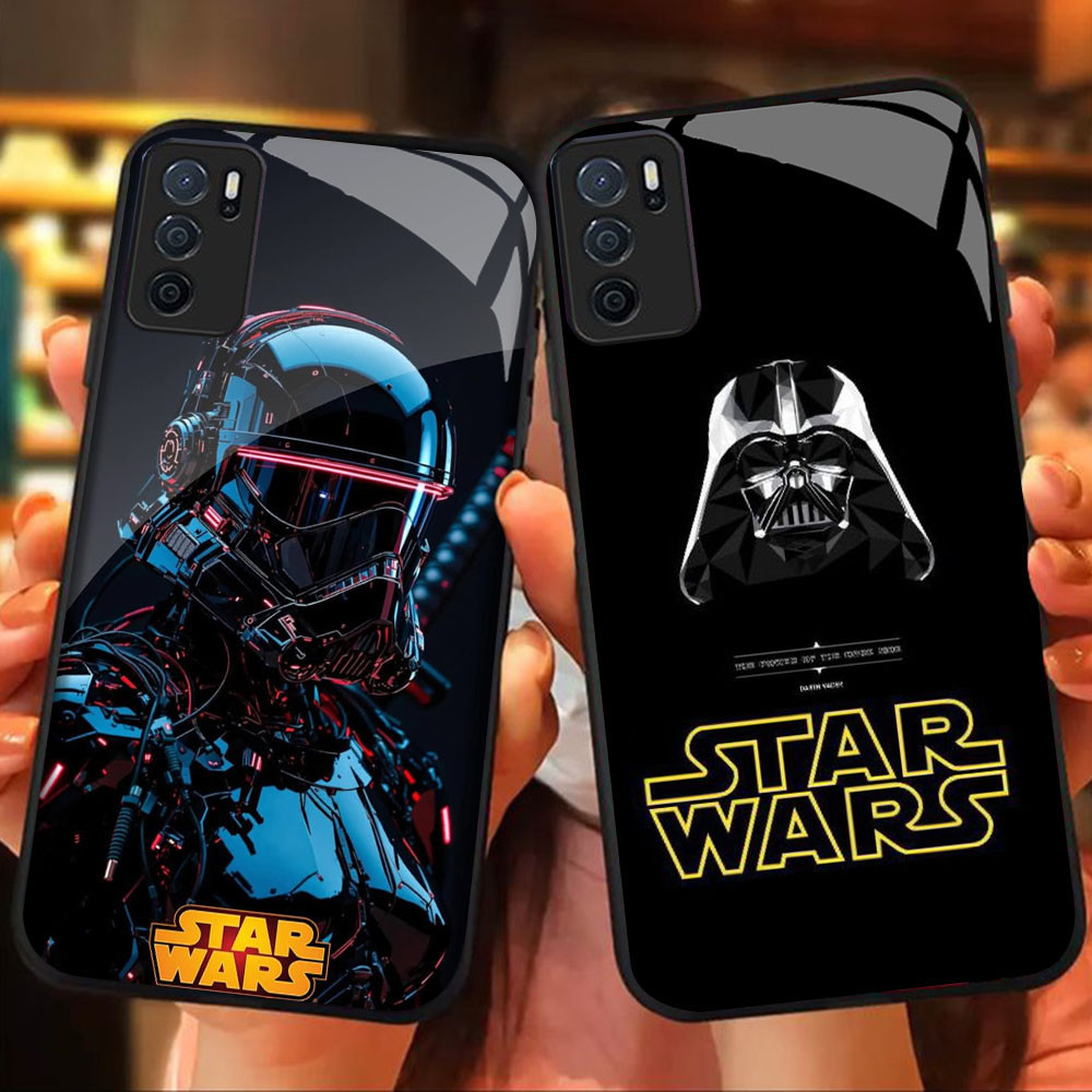 MK-99 Star Wars Hero Liquid HD Glass Casing สําหรับ OPPO A16 A16S A54S A95 A74 F19 F19S Reno 6 Lite
