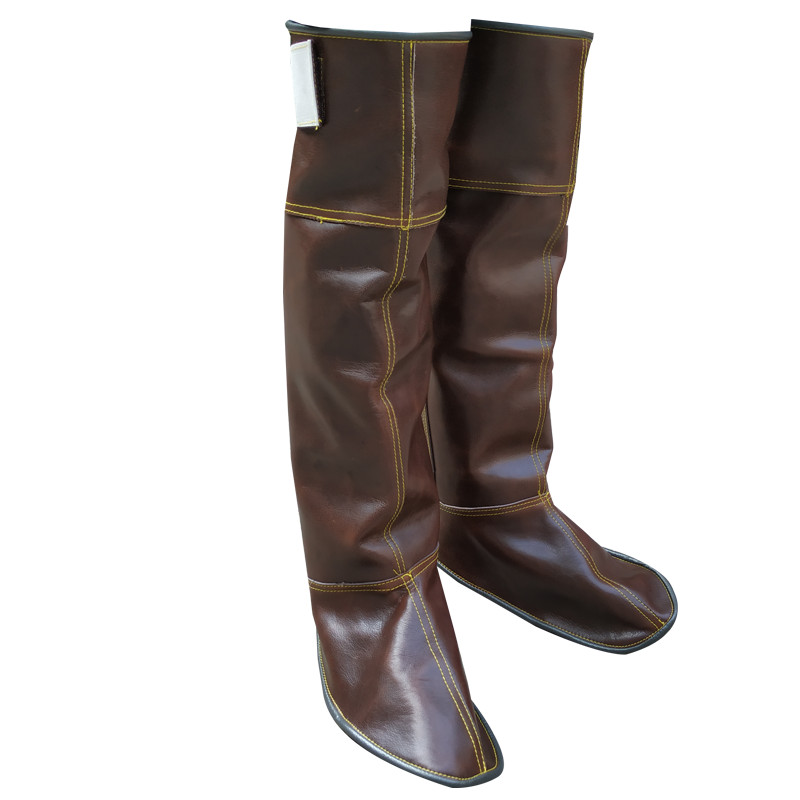 Snake-proof Leggings และ Guards Outdoor Jungle Sports Leggings Boot Cover ยาวและหนา Breathable Cowhi