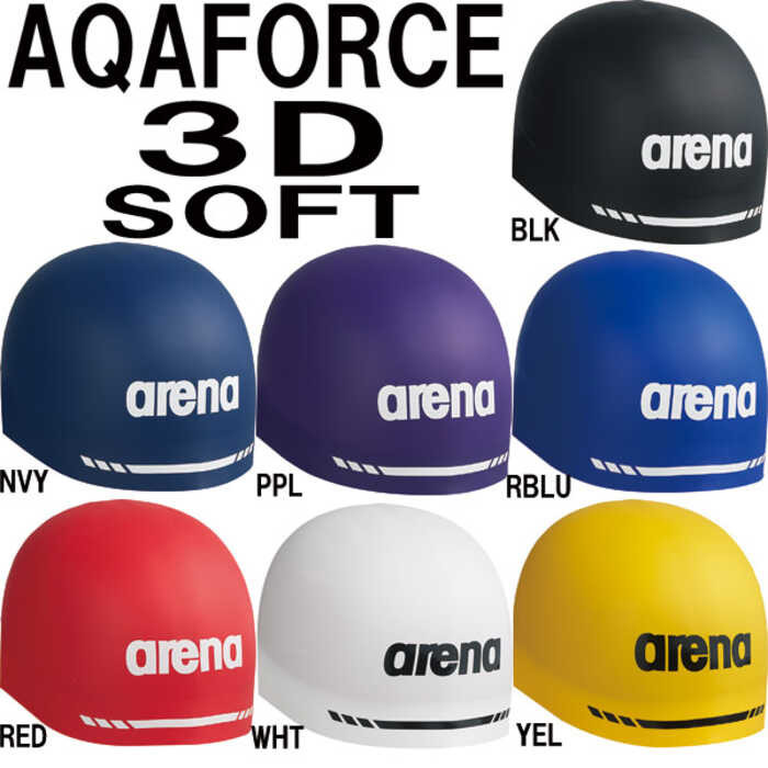 3 ARENA หมวกว่ายน้ำ3มิติแบบบางสำหรับผู้ชายและผู้หญิ