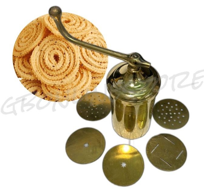 [BRASS] Acuan Muruku Tembaga / Brass Muruku Maker / Cooper Kitchen Press Maker พร้อมชุด 5 แผ่น