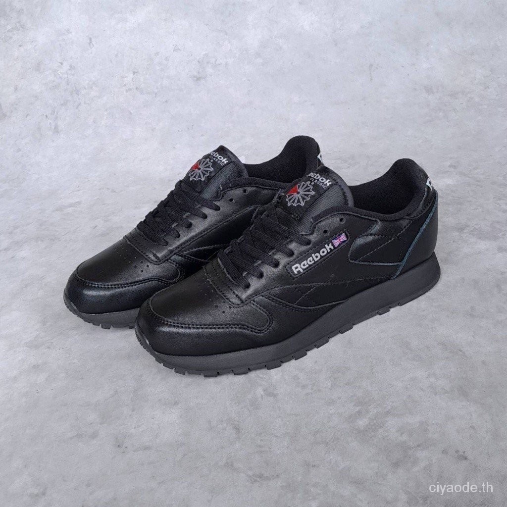 Reebok CLASSICS FULL LEATHER ALL BLACK ORIGINAL FULL TAG BARCODE วัสดุ LEATHER SIZE 40/44 ฟรี ONGKI