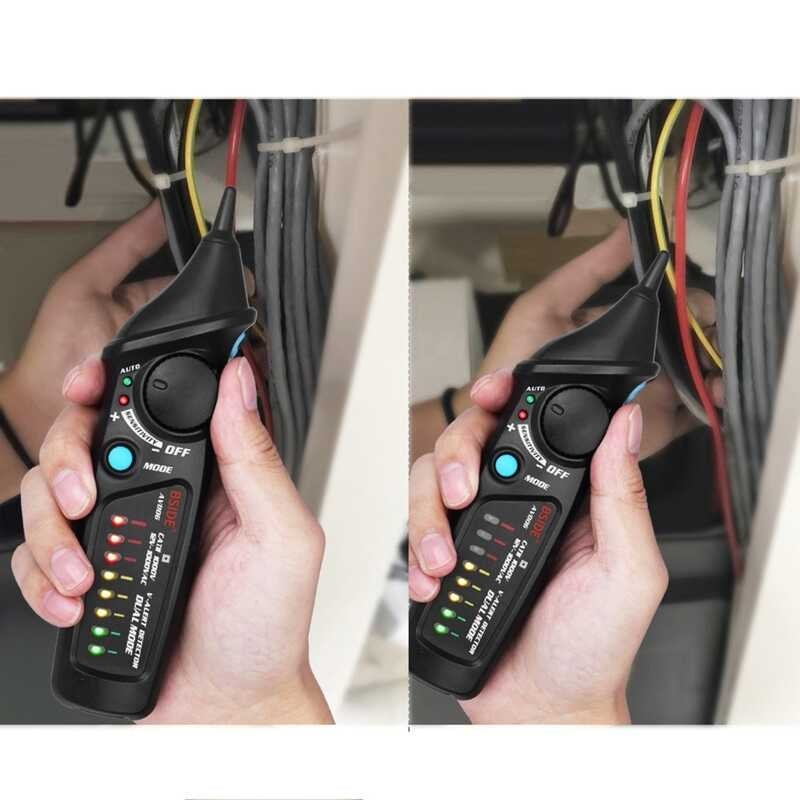 ❤ BSIDE โหมดคู่ Contactless AC เครื่องตรวจจับแรงดันไฟฟ้าซ็อ
