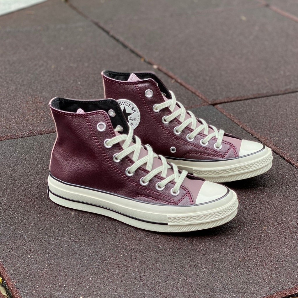 Converse Chuck 70s รองเท ้ าลําลองหนังสีแดง JIX6