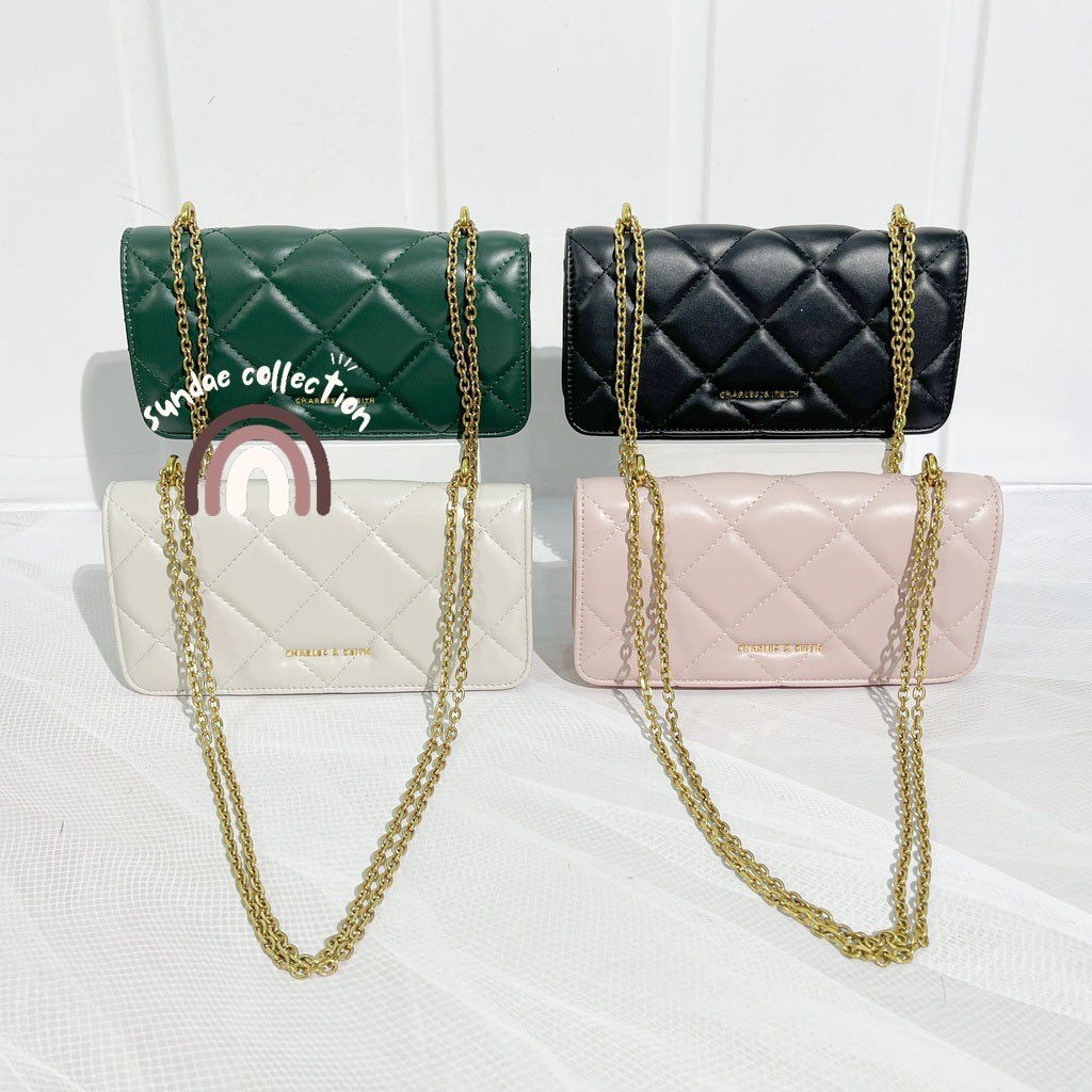 Tas SELEMPANG WANITA CK PAFFUTO QUILTED - FULL RANTAI FREE BOX CK924