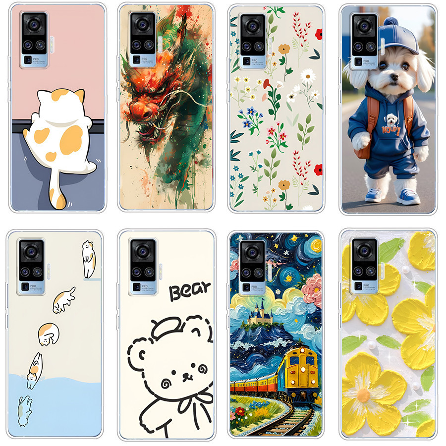 เคสสําหรับ vivo x50 pro Soft Case TPU Print Phone Cover