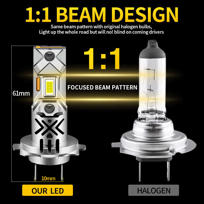 1/2 494 ชิ้น 12V รถจักรยานยนต์ 60 วัตต์สีขาว 12000Lm H7 หลอดไ