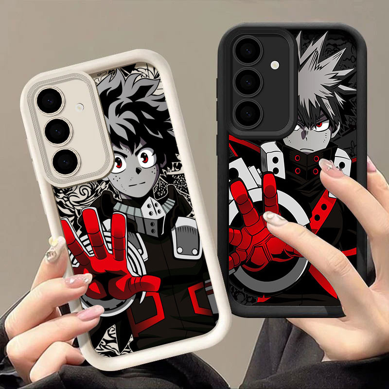 My Hero Academia Anime Deku Bakugo เคสโทรศัพท์สําหรับ Samsung Galaxy S24 S22 Ultra S21 Plus S20 S23 FE หมายเหตุ 20 A55 A35 5G ปลอกกันกระแทกกล้องฝาครอบป้องกัน