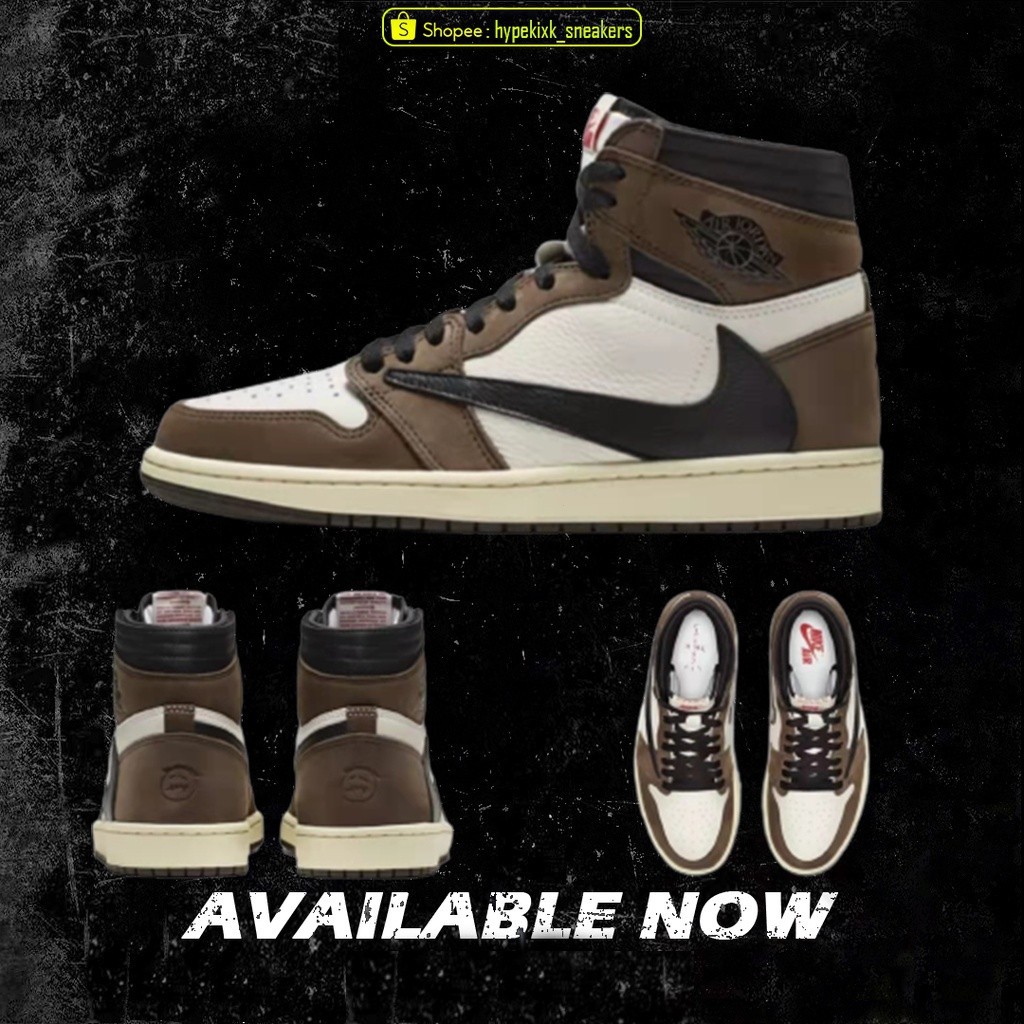 Air Jordan 1 Retro High Travis Scott AJ1 รองเท้าผ้าใบ