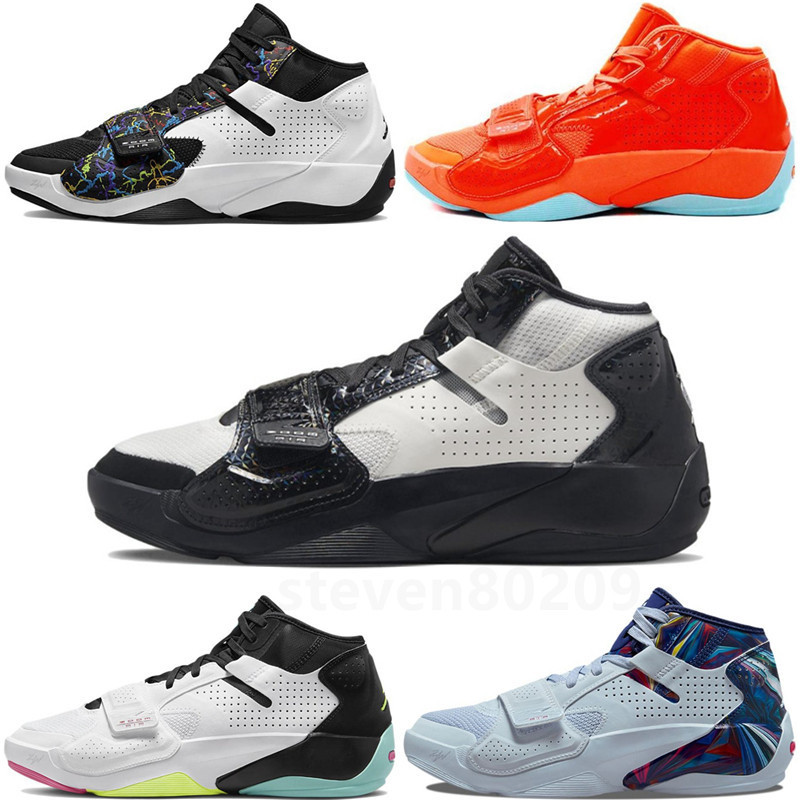 Nice Air Jordon Zion 2 PF ทนต ่ อการสึกหรอ Anti-Slip Mid-Top รองเท ้ าบาสเก ็ ตบอลเทนนิสผู ้ ชาย 60
