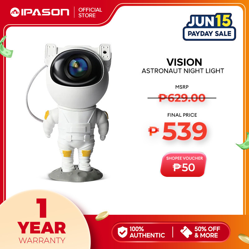 Vision Astronaut Galaxy Projector Star Projector โคมไฟกลางคืน USB Starry Sky Projector