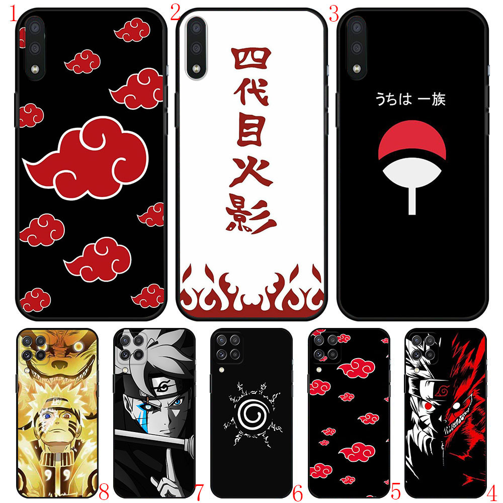 Samsung A05 s A15 A25 A24 A35 A53 A55 M15 M55 S23 FE S24 FE Y28 Naruto อะนิเมะเคสโทรศัพท์สีดํานุ่ม