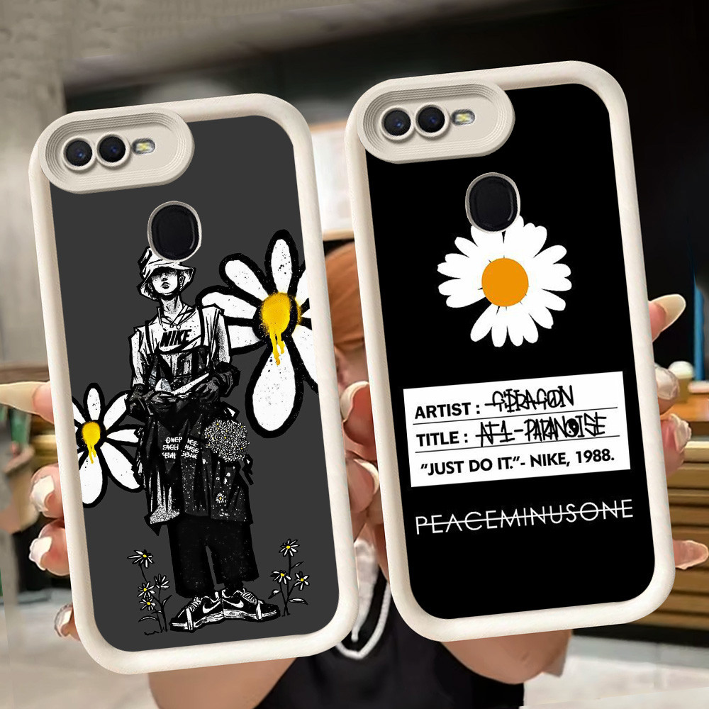 ปลอกอ่อนสําหรับ OPPO F9 F5 A1K F7 A12 A5S A12s A11K A3S A7 A5 A12E Pro สีขาว Q60 Peaceminusone