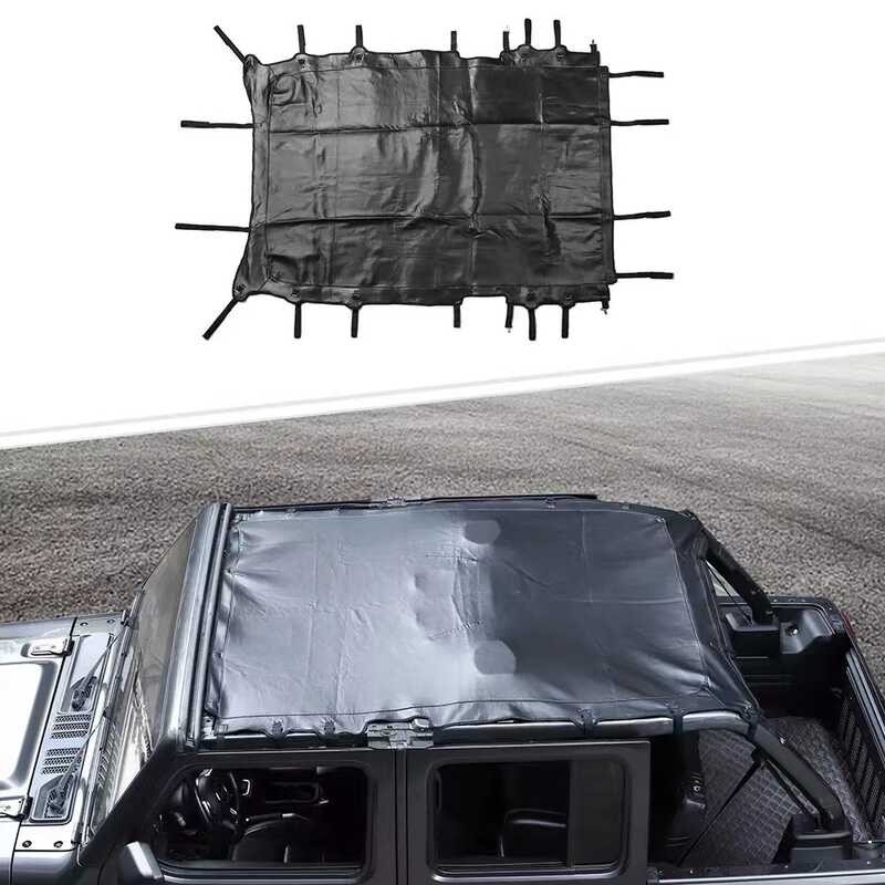 Extended Top Sunshade Soft Top บิกินี่ป้องกันกรณีเหมาะสําหรับ Jeep Wrangler 12-18JL4 ประตู