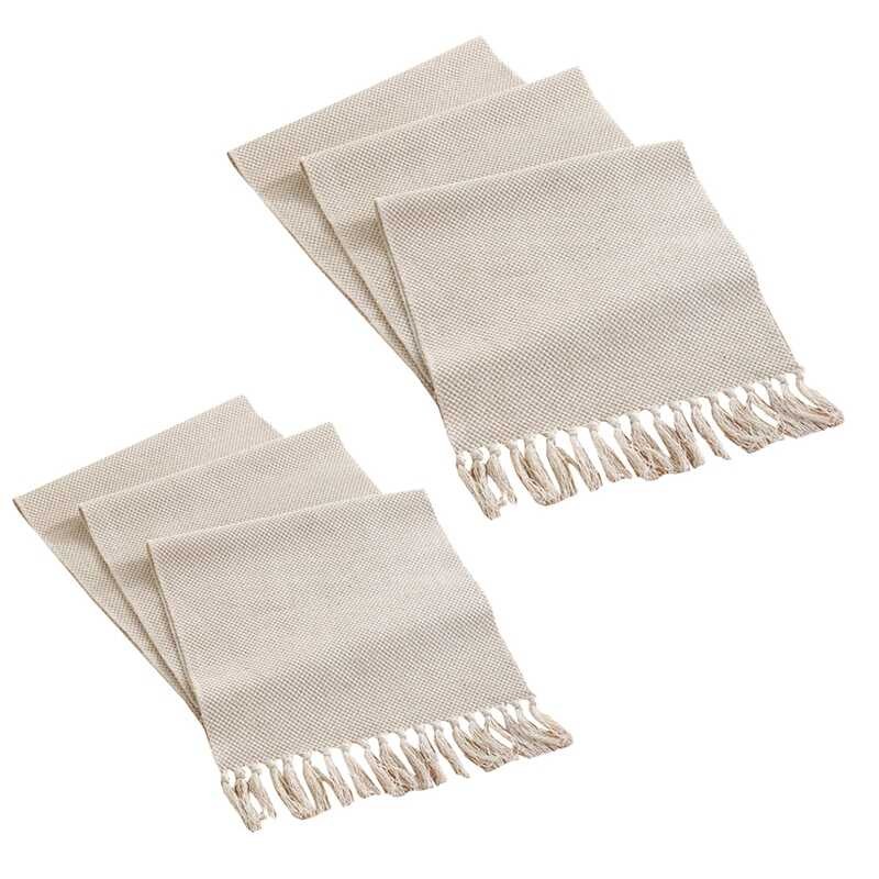 LY H8cotton En Fringe Table Runner,Woven Decorative Table Ru