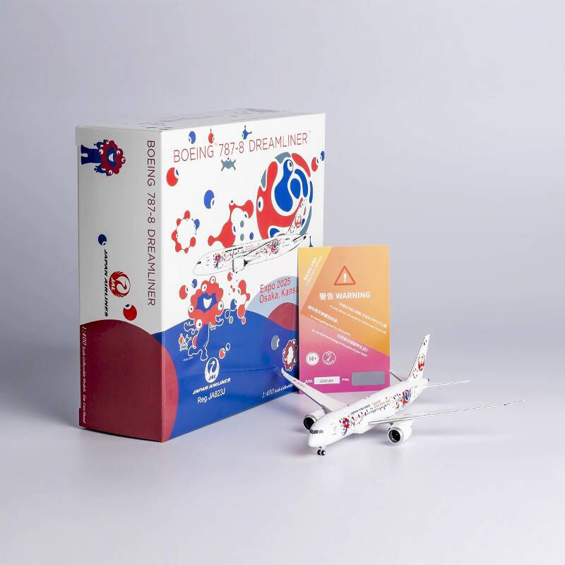 {Vivi toys} NG 1/400 JAL Airlines B78-8 2025 Osakayo Expo JA823J Metal Airliner Model 250725