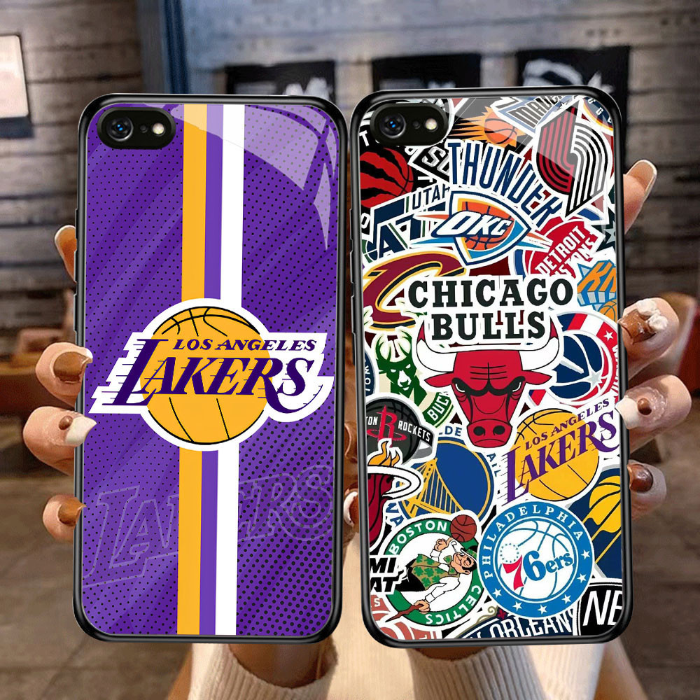 DF-50 NBA บาสเกตบอล TPU HD แก้วสําหรับ iPhone 6 6S 7 8 Plus SE X XS XR Max